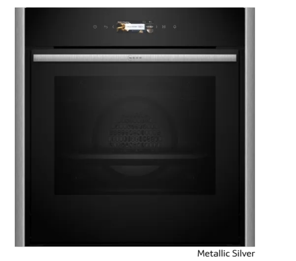 Indbygningsovn 60 x 60 cm Flex Design - Neff N70 - Metallic Silver